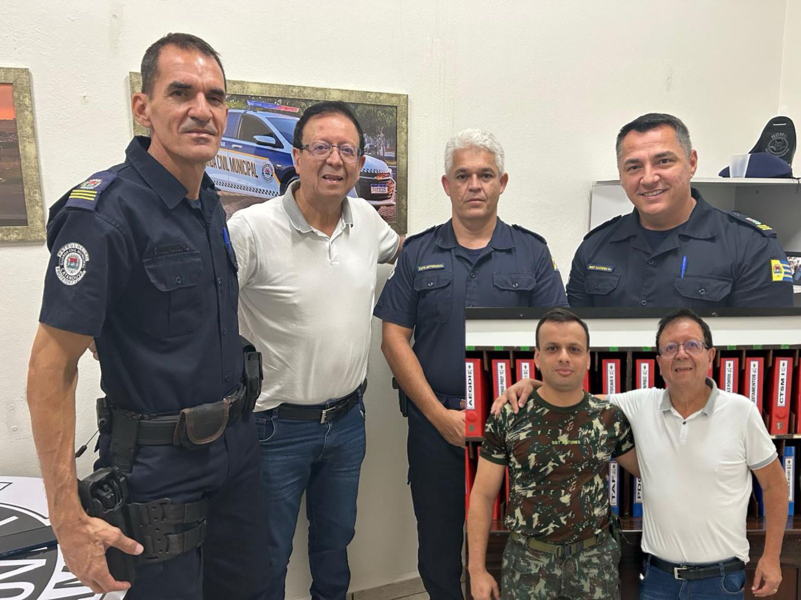 Dr. Sinval Malheiros visita as sedes da Guarda Civil Municipal e do Tiro de Guerra de Catanduva