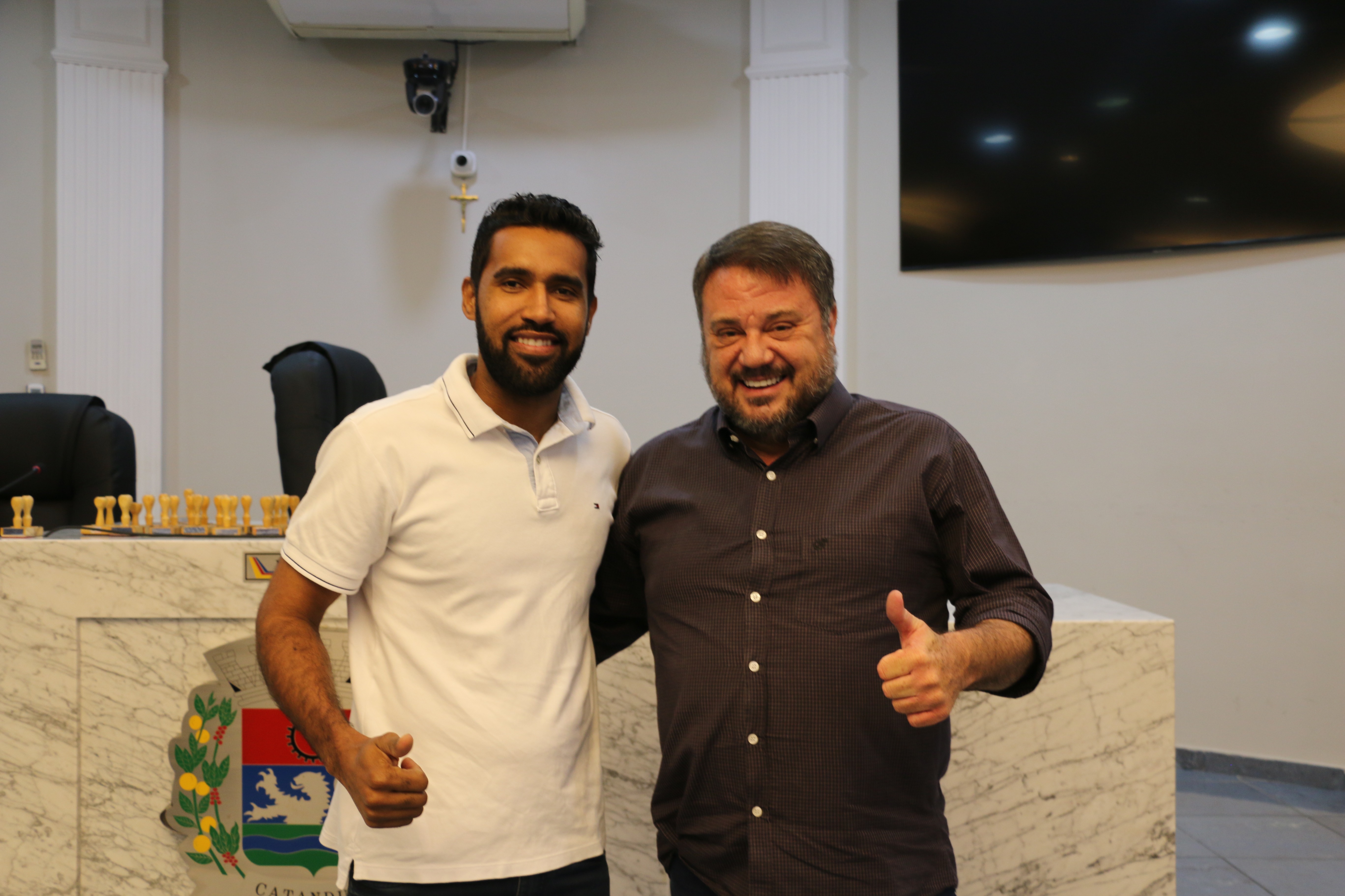 Presidente da Câmara de Catanduva recebe a visita do presidente da Câmara de Novais