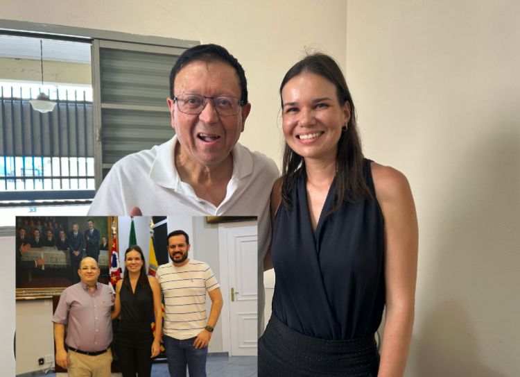 Vereadores Dr. Sinval Malheiros e Pastor Júlio Zanini recebem cientista Luciana Nolli